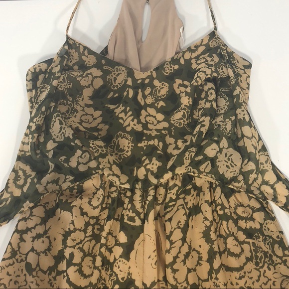 Green Taupe Racerback Romper Dress One piece - Picture 2 of 7